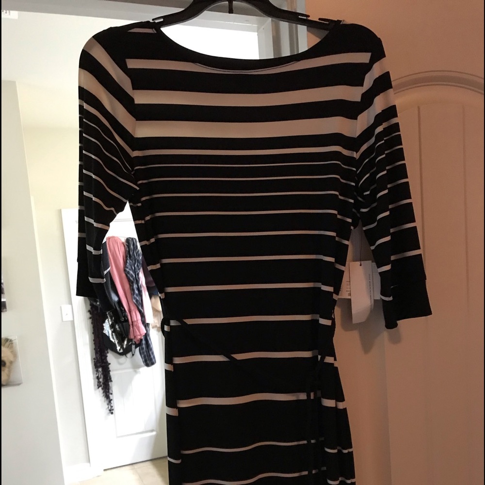 Black and white mini dress